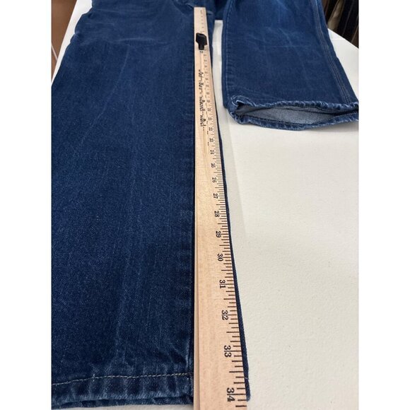 Unifirst Jeans Men's size 34x32 Carpenter Straight Leg 100% Cotton Blue Denim - Picture 7 of 10